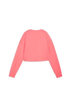 Cloudspun Crossover Crew Kadın Pembe Koşu Sweatshirt KADIN KOŞU SWEATSHIRT 52587916