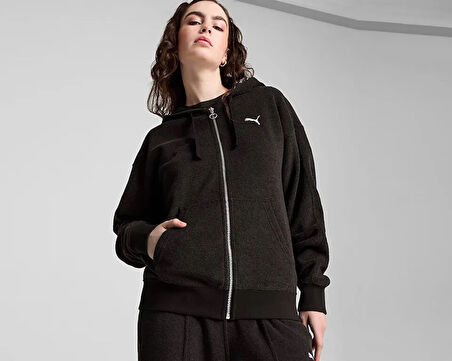 Puma Her Full-Zip Hoodie Kadın Günlük Ceket 68163601 Siyah