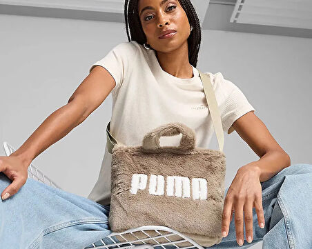 Puma Core Fur Mini Tote Bag Omuz Çantası 9065703 Krem