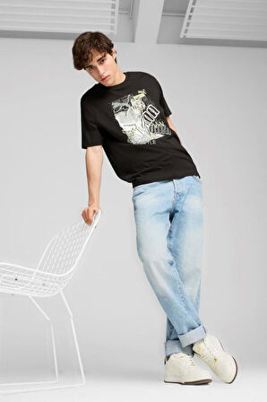 Puma GRAPHICS  683213 01 Baskılı T-shirt Siyah S-XXL 