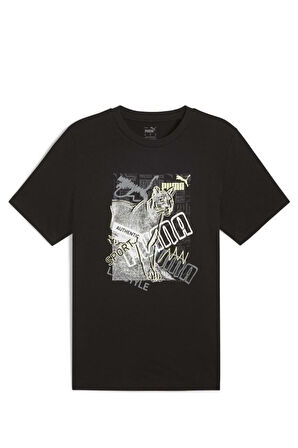 Puma GRAPHICS  683213 01 Baskılı T-shirt Siyah S-XXL 
