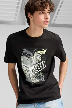 Puma GRAPHICS  683213 01 Baskılı T-shirt Siyah S-XXL 
