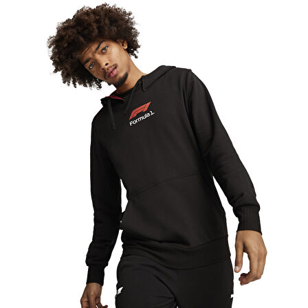 F1 Graphic Hoodie Erkek Siyah Günlük Stil Sweatshirt 62641901