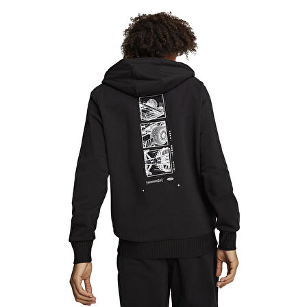 F1 Graphic Hoodie Erkek Siyah Günlük Stil Sweatshirt 62641901