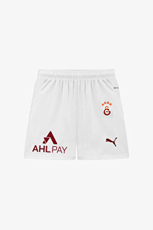 Puma Galatasaray S.K 2425 Deplasman Çocuk Beyaz Futbol Şortu 77967302