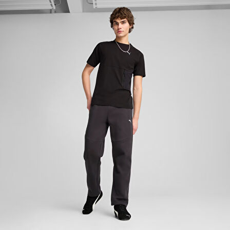 Tech Pocket Erkek Siyah Günlük Stil T-Shirt 62967301