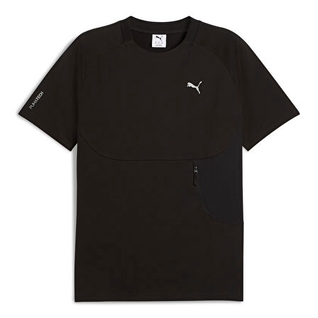 Tech Pocket Erkek Siyah Günlük Stil T-Shirt 62967301