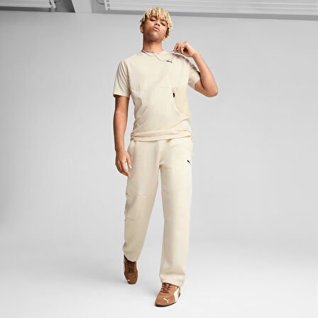 Tech Pocket Erkek Bej Günlük Stil T-Shirt 62967387