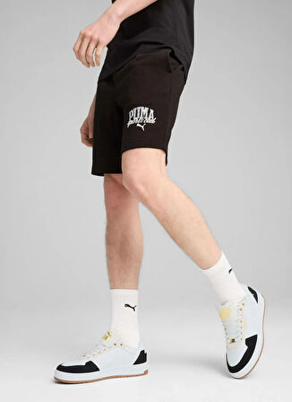 Puma 68465301 PUMA CLASS Shorts Siyah Lastikli Bel Regular Fit Düz Erkek Şort