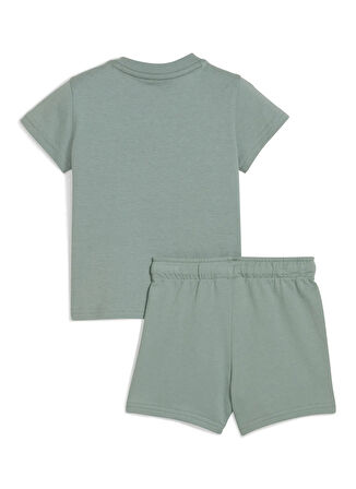 Lastikli Bel Normal Yeşil Bebek Şort Takım 68628630-MINICATS SANDY ADVENTURES