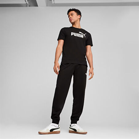 Puma Ess No.1 Logo Tee Erkek Siyah Spor Tişört - 682532 01