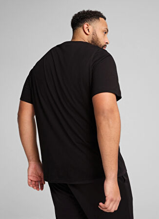 68253201 ESS No. 1 Logo Tee PUMA Bl Siyah Yuvarlak Yaka Regular Fit Baskılı Erkek T-Shirt