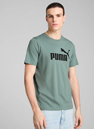 68253330 ESS No. 1 Logo Tee (s) Gre Siyah Yuvarlak Yaka Regular Fit Baskılı Erkek T-Shirt