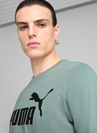 68253330 ESS No. 1 Logo Tee (s) Gre Siyah Yuvarlak Yaka Regular Fit Baskılı Erkek T-Shirt