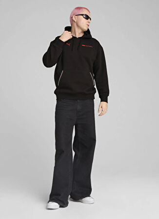 Puma 63012101 F1 ESS+ Graphic Hoodie PUM Siyah Kapüşon Yaka Regular Fit Düz Erkek Sweatshırt