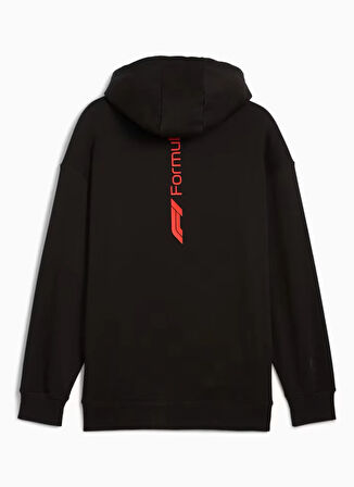 63012103 F1 ESS+ Graphic Hoodie Pop Kapüşonlu Lastikli Bel Regular Fit Siyah Erkek Sweatshirt