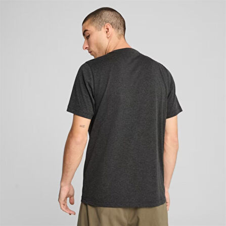 Puma Ess No.1 Logo Heather Tee Erkek Antrasit Spor Tişört - 682550 07