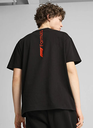 Puma 63012201 F1 ESS+ Graphic Tee -relax Siyah Yuvarlak Yaka Regular Fit Düz Erkek T-Shirt