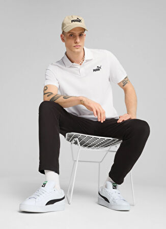 68255202 ESS No. 1 Logo Pique Polo Beyaz Regular Fit Erkek T-Shirt