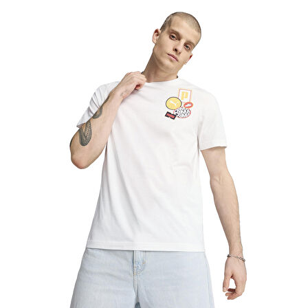 Graphics Icon Unisex Beyaz Günlük Stil T-Shirt 68482902
