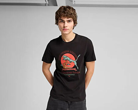 Puma Graphics Puma Bonsai Tee Erkek Günlük Tişört 62963401 Siyah