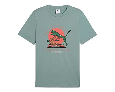 Puma Graphics Puma Bonsai Tee Erkek Günlük Tişört 62963430 mavi