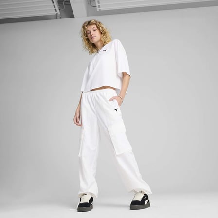 Wardrobe Ess Oversized Kadın Beyaz Günlük Stil T-Shirt 62974302