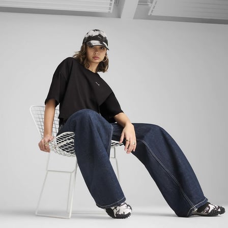 Wardrobe Ess Oversized Kadın Siyah Günlük Stil T-Shirt 62974301