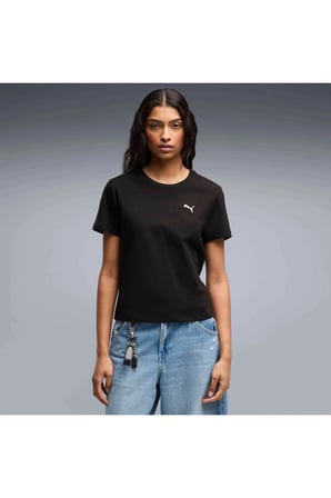 WARDROBE ESS Slim Tee Kadın Siyah T-Shirt & Polo