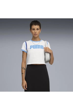 FUTURE.PUMA.ARCHIVE Baby Tee Beyaz Kadın Crop