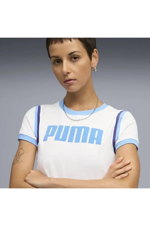 FUTURE.PUMA.ARCHIVE Baby Tee Beyaz Kadın Crop