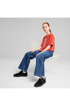 Graphics Length Çocuk Kırmızı T-shirt