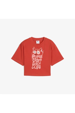 Graphics Length Çocuk Kırmızı T-shirt