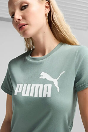 Kadın Ess No.1 Logo T-Shirt - Yeşil | M