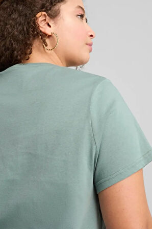 Kadın Ess No.1 Logo T-Shirt - Yeşil | M