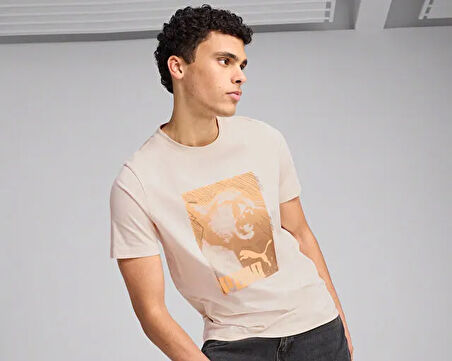 Puma Graphics Photoprint Tee Erkek Günlük Tişört 68483687 Renkli