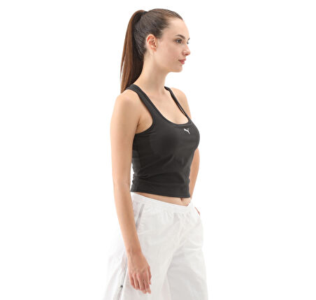 526645-01 Puma W Cloudspun Mesh 2:1 Tank Kadın T-Shirt Siyah