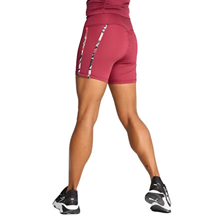 Tropical Aop Hw 5" Kadın Bordo Antrenman Şortu 52678717