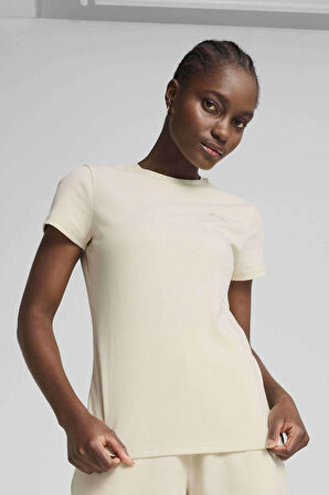 Kadın Ess Elevated T-Shirt - Bej | S