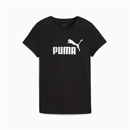 Puma METALLIC No.1 Logo Tee Siyah Kadın Spor Tişört - 631536 01