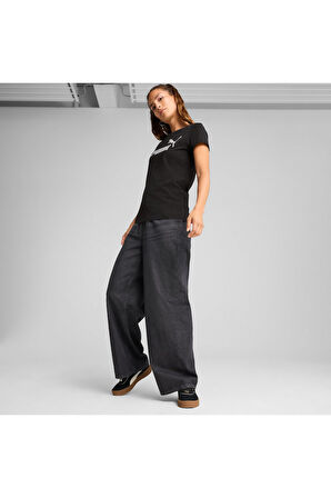 Puma Kadın Essentials Siyah T-Shirt - 63153601