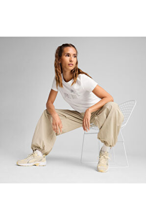 Puma Kadın Essentials Beyaz T-Shirt - 63153602