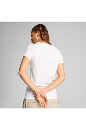 Puma Kadın Essentials Beyaz T-Shirt - 63153602