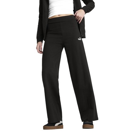 Ess Logo High-Waist Kadın Siyah Günlük Stil Tayt 68242801