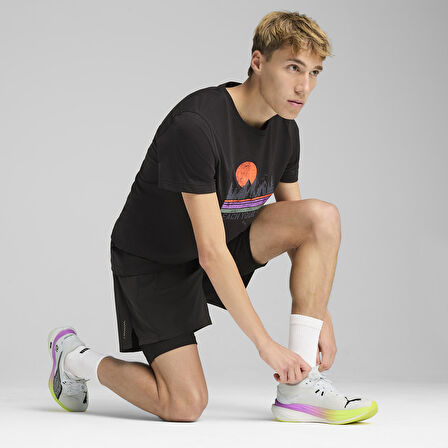 Graphics Erkek Siyah Koşu T-Shirt 52659801