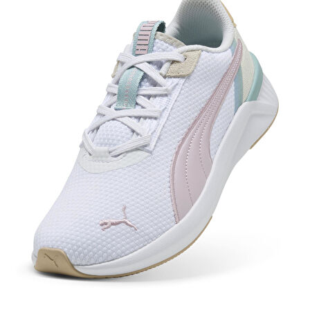 PUMA SOFTRİDE HARLİ WNS PUMA WHİTE-ALPİNE SNOW-ROSE MAUVE KADIN PERFORMANS AYAKKABI