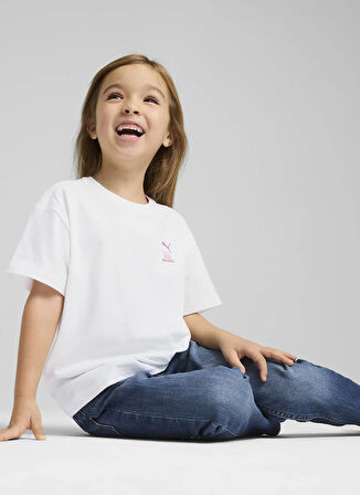 Puma Desenli Beyaz Erkek Çocuk T-Shirt 63006202-PUMA X HELLO KITTY & FRIEN