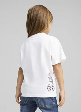 Puma Desenli Beyaz Erkek Çocuk T-Shirt 63006202-PUMA X HELLO KITTY & FRIEN