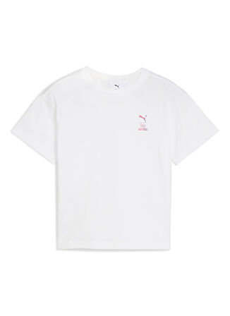 Puma Desenli Beyaz Erkek Çocuk T-Shirt 63006202-PUMA X HELLO KITTY & FRIEN