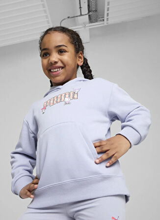 Puma Kız Çocuk Lila Sweatshırt 63006347-PUMA X HELLO KITTY & FRIEN